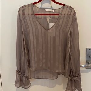 Sheer silver blouse